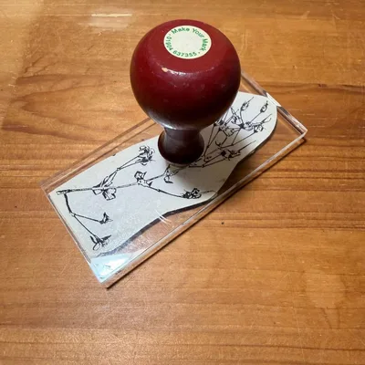 【未使用】植物柄 ラバースタンプ 大判 ハンドメイド