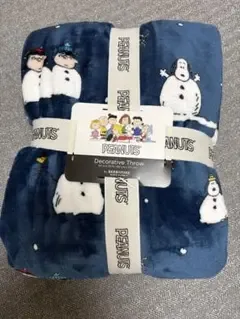 PEANUTS スヌーピー 大判ひざ掛け 毛布 ブランケット ネイビー コストコ