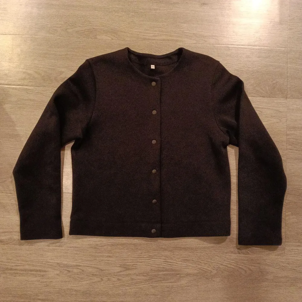 無印 MUJI スウェットカーディガン ブラック M