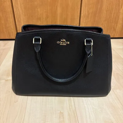 COACH 2way ハンドバッグ ショルダーバッグ ブラック ストラップ付き