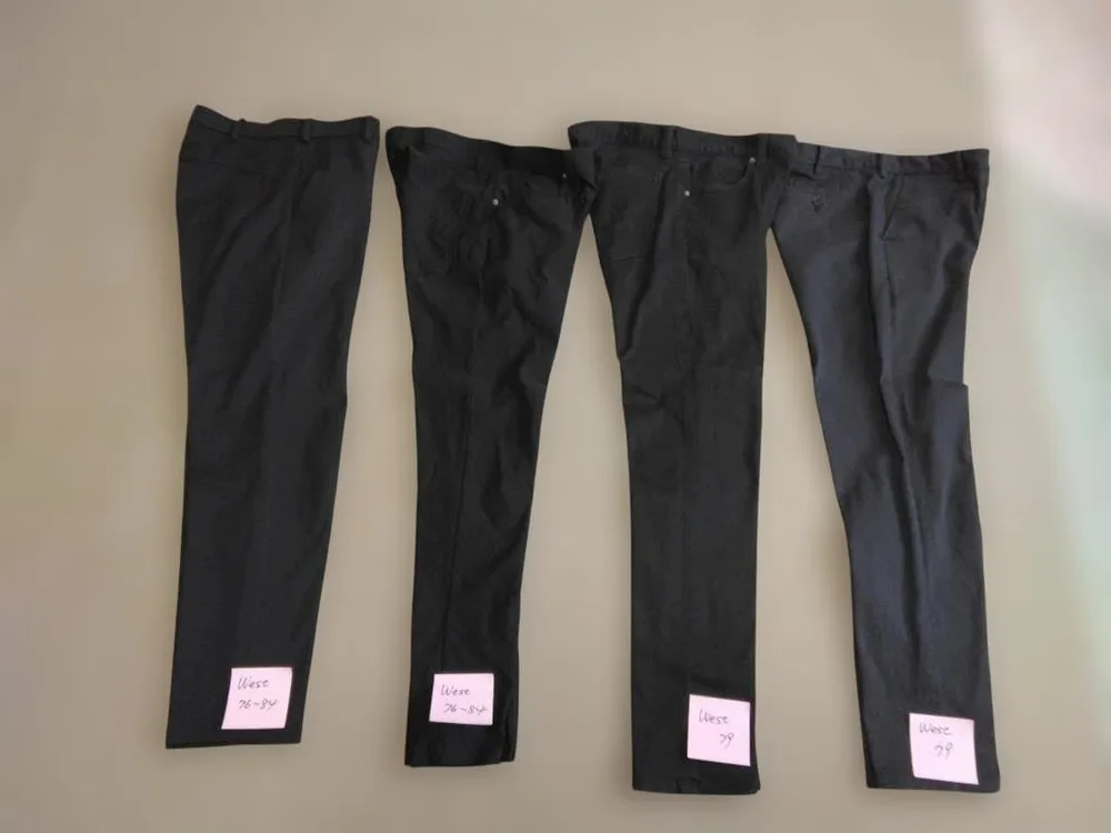 【まとめ売り】メンズ パンツ 4本セット ブラック ウェスト79など