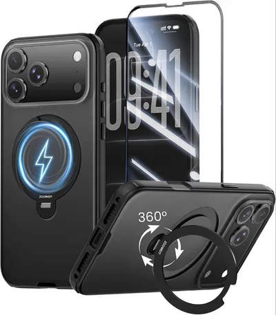 iPhone 18 Pro/17 Pro ケース ガラスフィルム スタンド