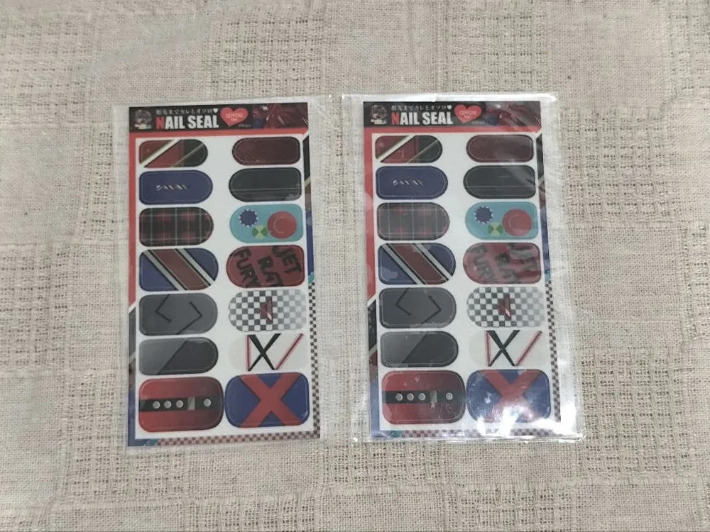 指先までカレとオソロ ネイルシール 2枚セット