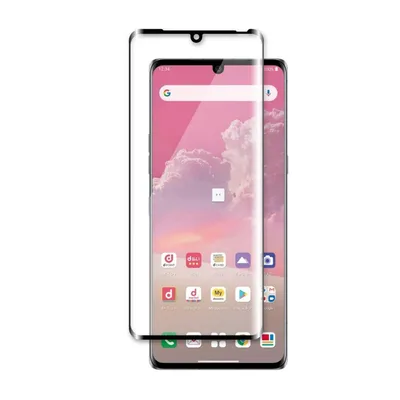 LG Velvet L-52A 6.8 3D曲面 枠黒 ガラスフィルム K041