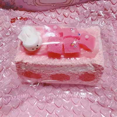 kikisquishy L とろりバター ピンクうさぎケーキ