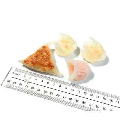 【食品サンプル】中華 点心 4点セット③(三角餃子、エビ餃子、ホタテ餃子×2)