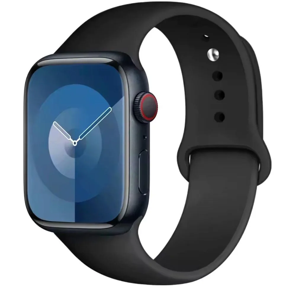 新品 アップルウォッチ バンド ブラック シリコン スポーツ