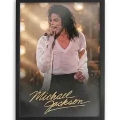 即日発送 Michael Jackson A4 アートポスター 額装付き