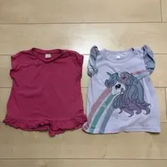 petit main 半袖Tシャツ 2枚セット 100cm