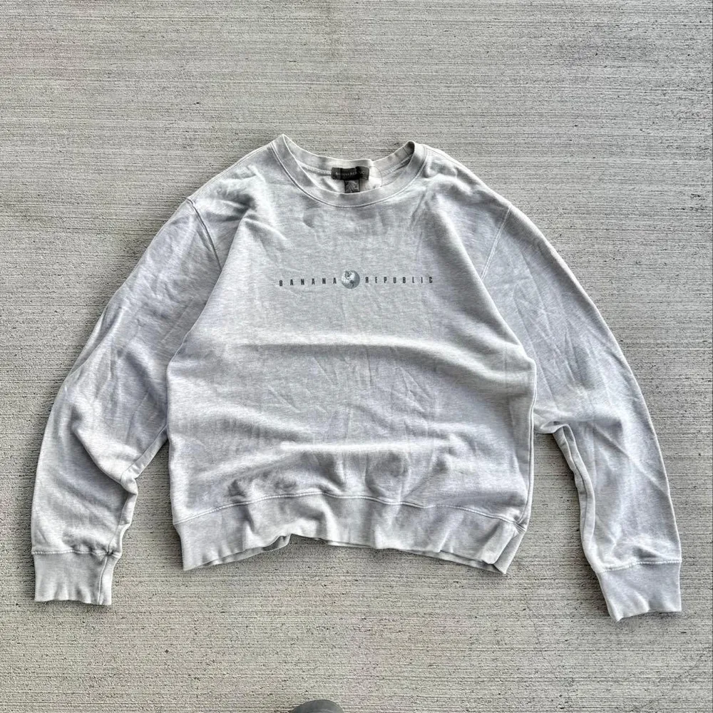 希少!90s banana republic プリント スウェット 刺繍タグ