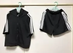 半袖パーカー ショートパンツ セットアップ レディースLサイズ