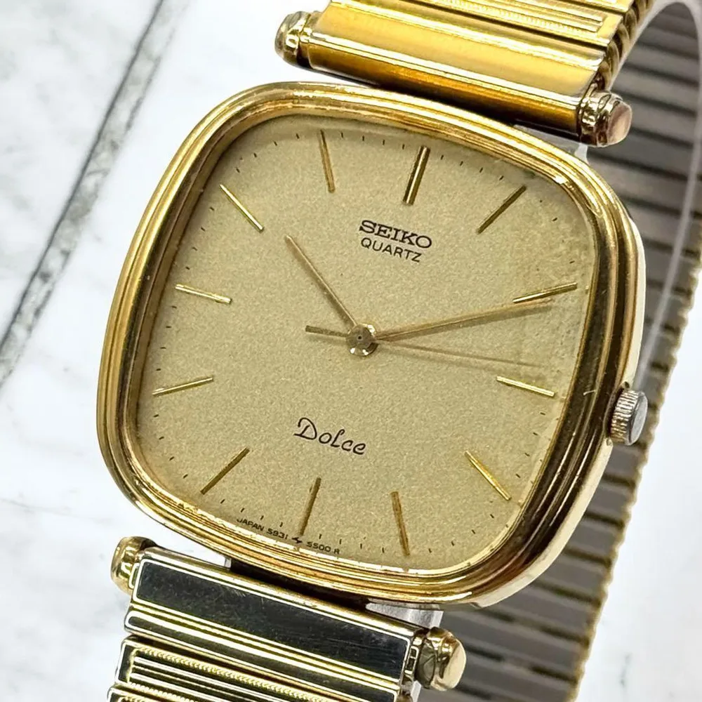 SEIKO 新品電池 美品 腕時計 メンズ 5931-5400 ドルチェ 希少