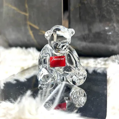 極美品✨バカラ 置物 クマ テディベア クリスタル フィギュリン 刻印 シール付