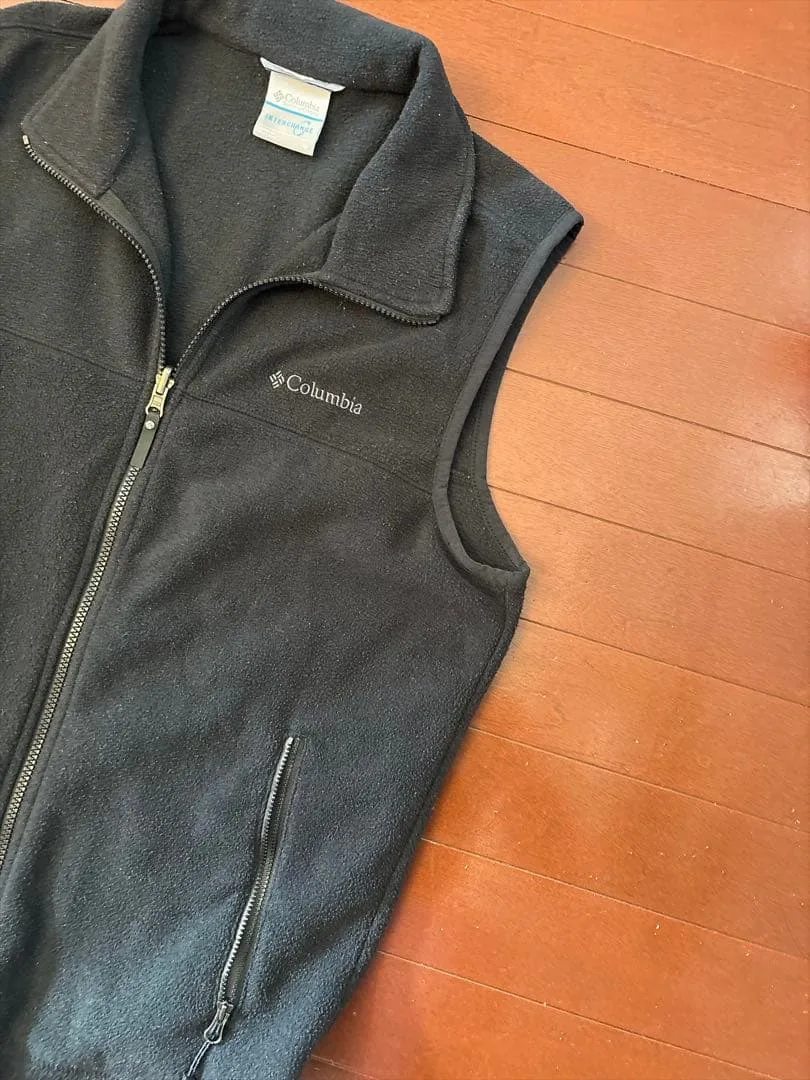 【美品】Columbia コロンビア フリースベスト ダークグレー Mサイズ