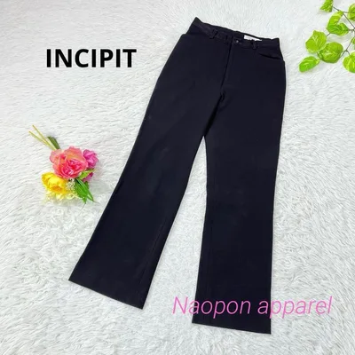 INCIPIT Casual Pants Straight 38M Equivalent Black Women's