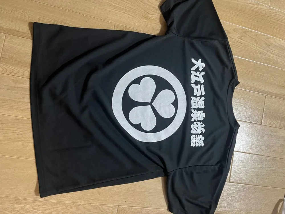 大江戸温泉物語 Tシャツ ブラック Lサイズ