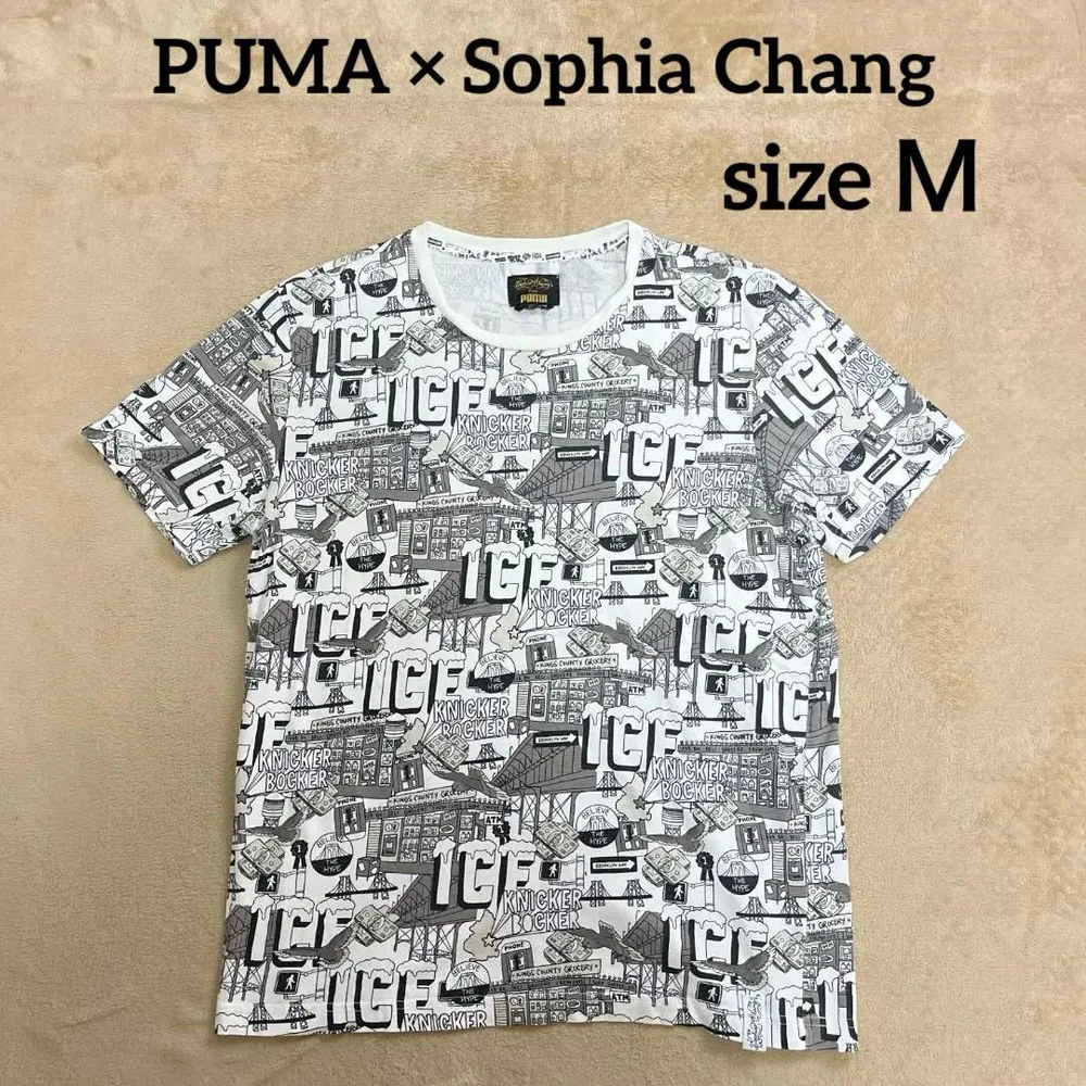 PUMA × Sophia Chang コラボ Tシャツ Mサイズ 総柄