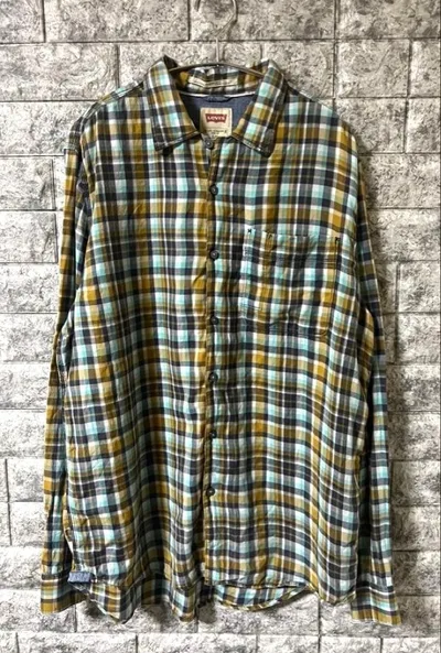 Levi's レギュラーフィット チェック柄 ライトフランネルシャツ US古着