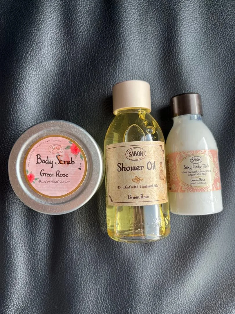 SABON グリーン・ローズ シャワーオイル ボディーミルク ボディスクラブ