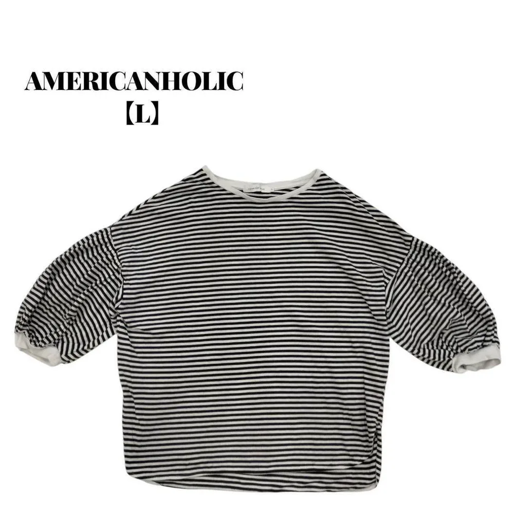 美品 AMERICANHOLIC アメリカンホリック【L】ボーダーTシャツ 半袖