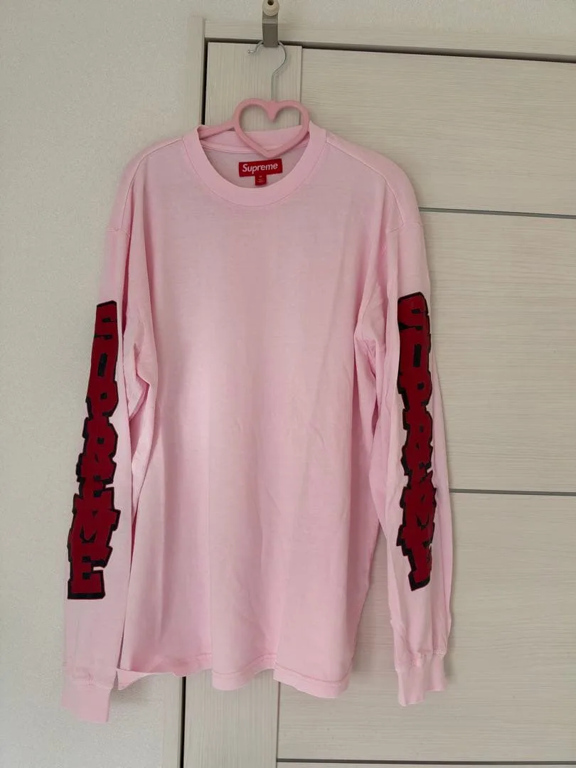 Supreme 長袖 Tシャツ ピンク