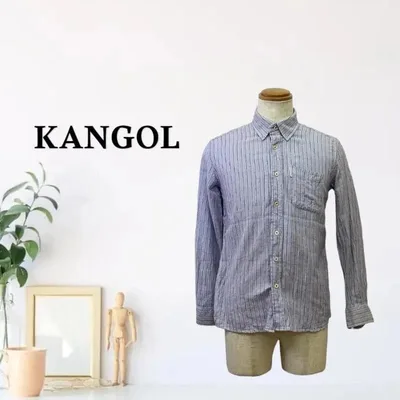 zG2017【M】KANGOL シャツ ストライプ ボタンダウン カジュアル