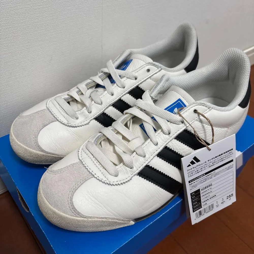 adidas K 74 スニーカー ホワイト ブラック 25.5cm