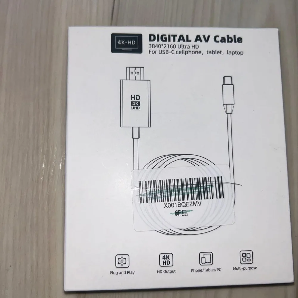 USB-C to HDMI 4K UHD 変換ケーブル