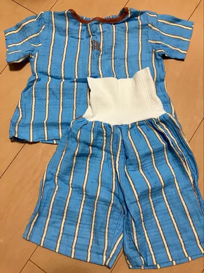 【美品】バースデイ This and That キルトパジャマ 上下 80㎝