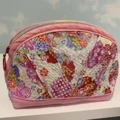 ハンドメイド ゆかた風 和柄 ポーチ 化粧品入れ 小物入れ