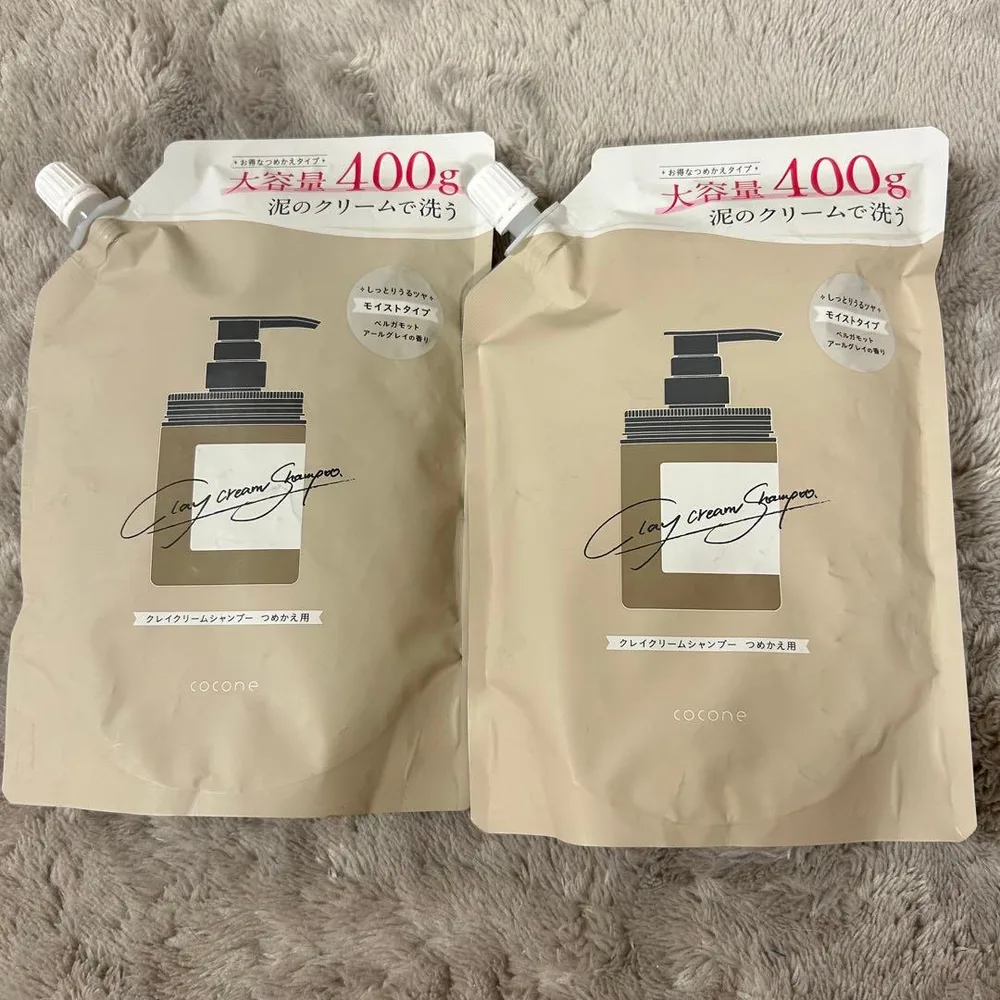 cocone クレイクリームシャンプー 詰め替え用 400g 2パック モイスト