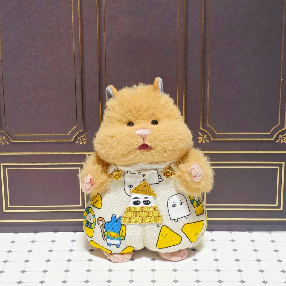 はむにぎり メジェド 刺繍 バルーンサロペット 立体裁断 ぬい服 オーバーオール