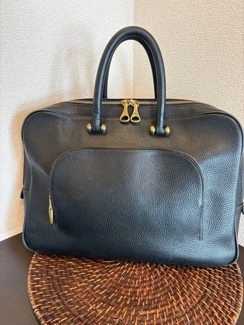 美品 トフアンドロードストーン ビジネスバッグ ユニオンブリーフ ダークネイビー
