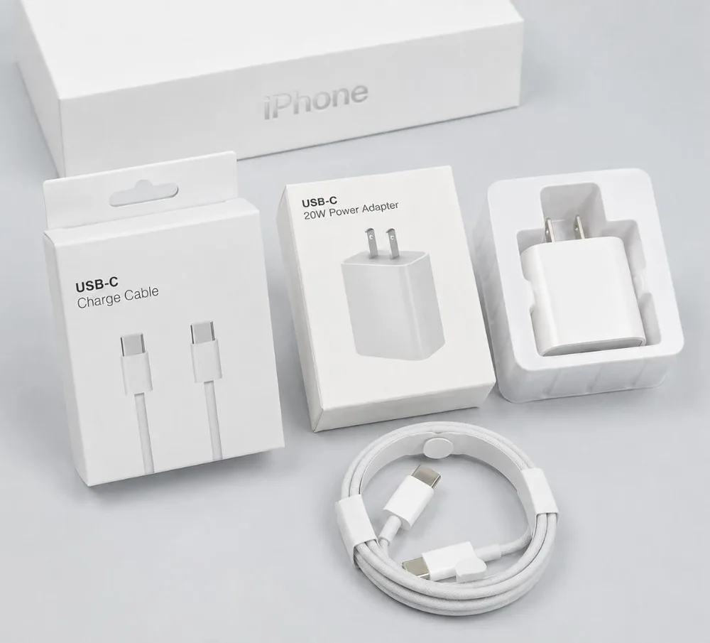 急速充電器 USB-C 20W + タイプC 急速 充電ケーブル 1M 2セット