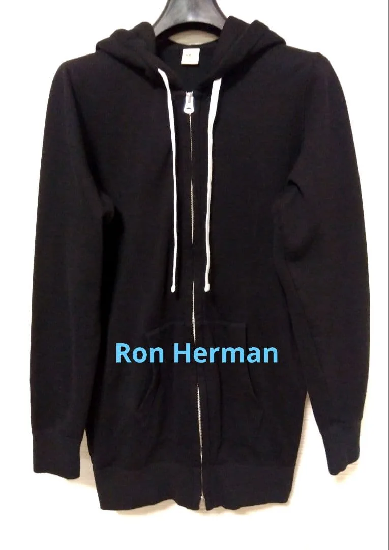 美品✨Ron Herman ジップアップパーカー ブラック