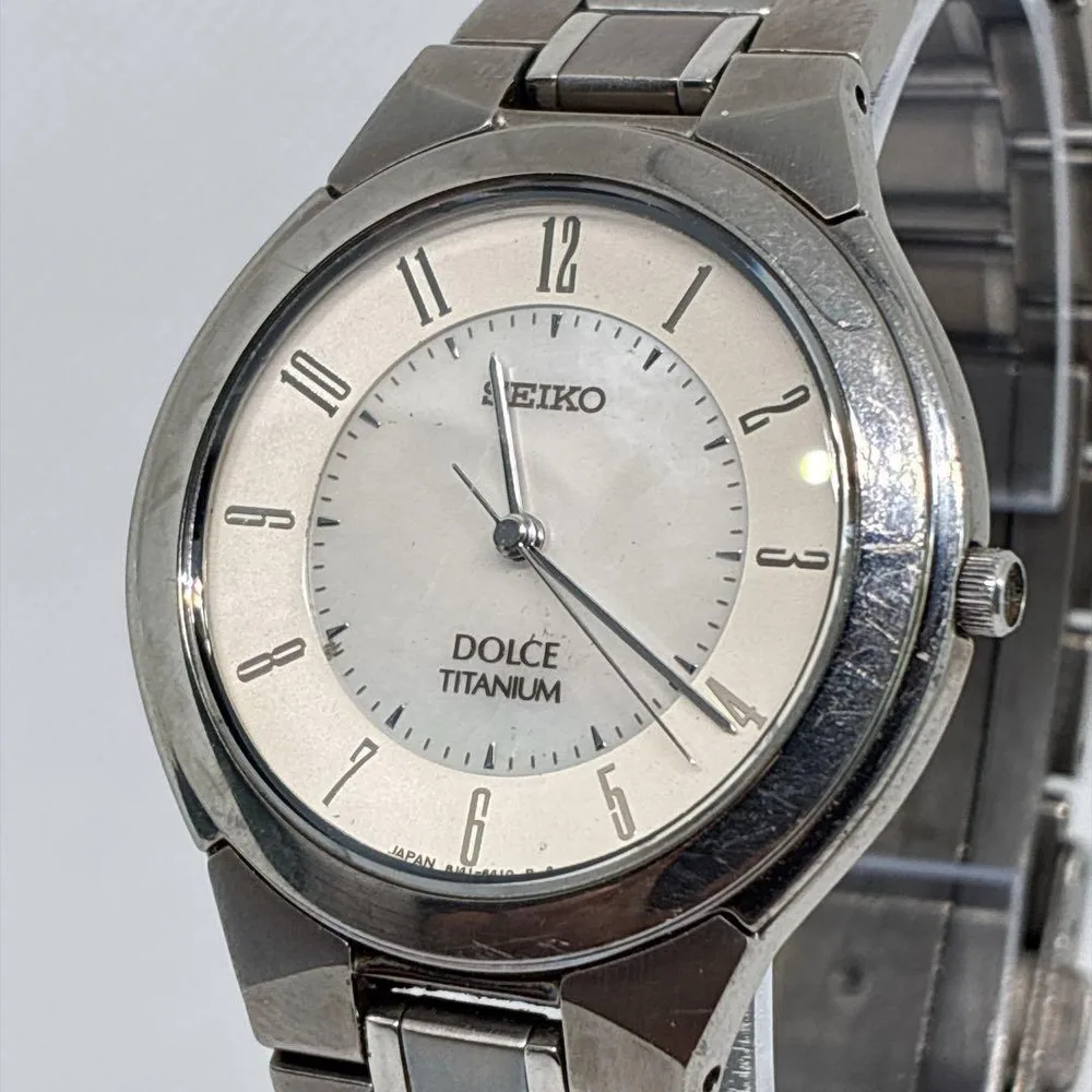 美品 稼働品 Seiko Dolce Titanium メンズ 腕時計 02年製
