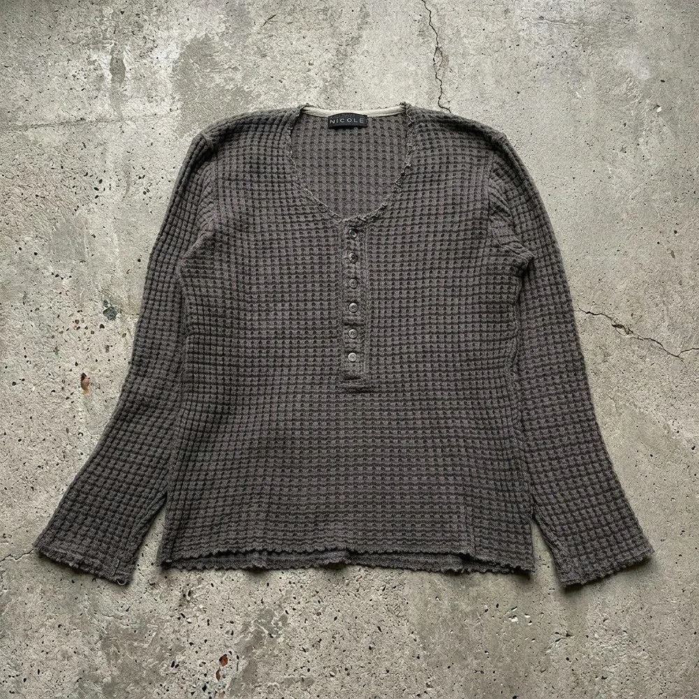 00s archive NICOLE grunge thermal l/s