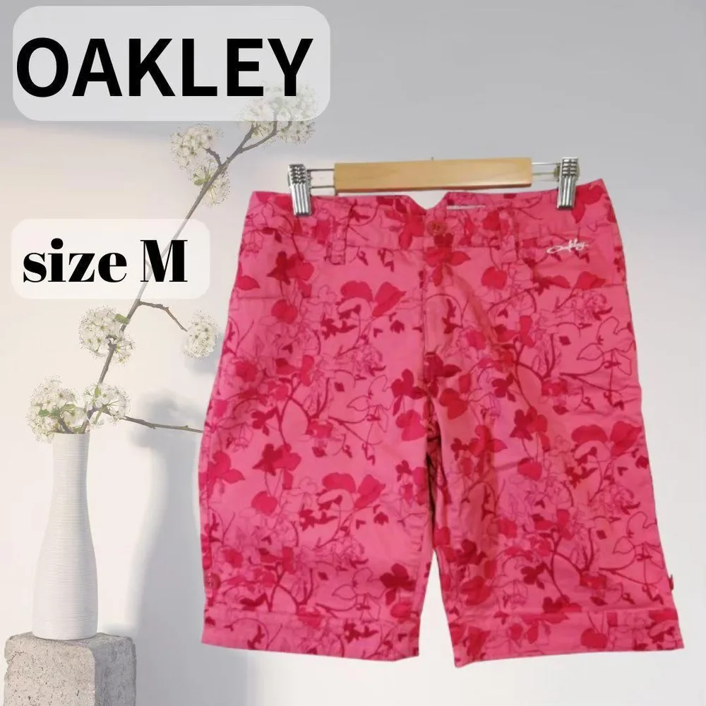 美品☆ OAKLEY オークリー ハーフ パンツ ピンク Mサイズ c106