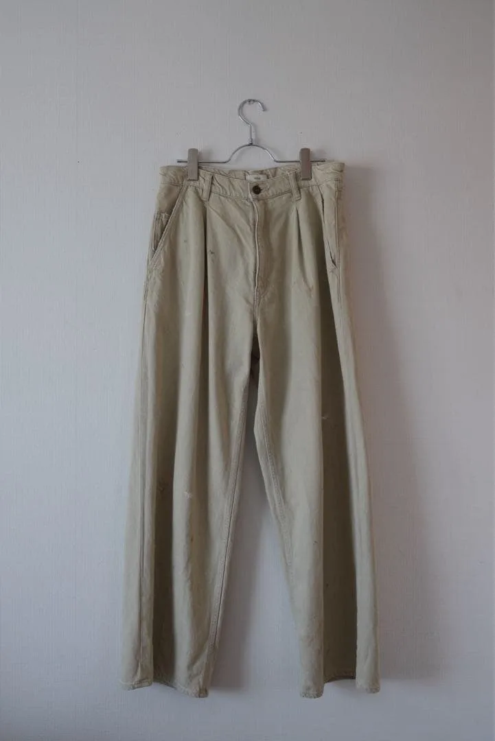 26SS steaf MEADOW DENIM PANTS beige M