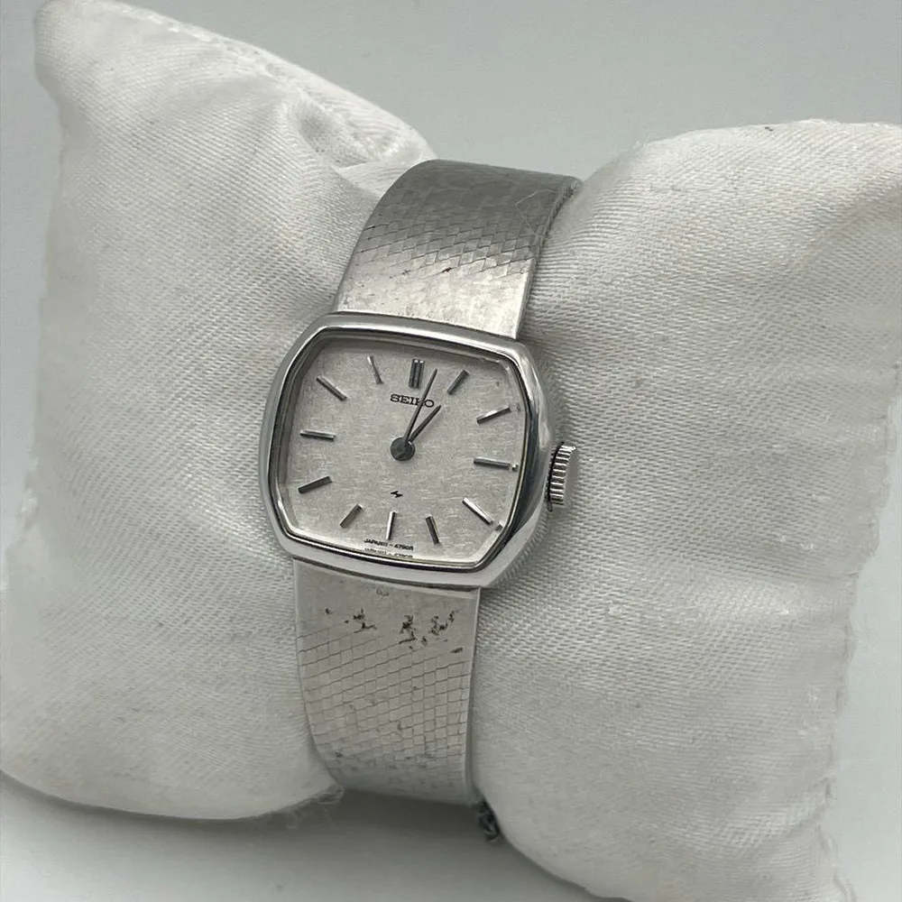 稼動 SEIKO レディース 手巻き スクエア ヴィンテージ ブレスレット