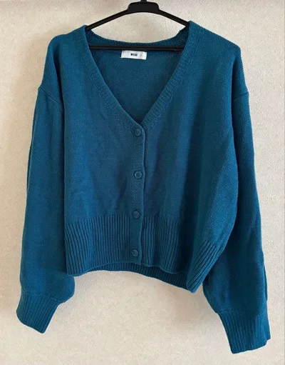WEGO カーディガン ブルー F