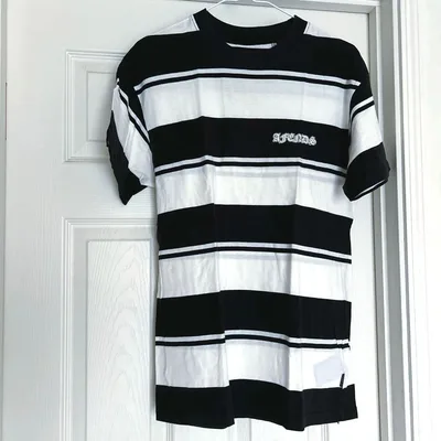 AFENDS ボーダー 半袖 Tシャツ ブラック ホワイト トップス 黒 白
