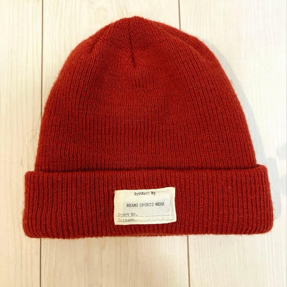 BEAMS ビームス ニット帽 ビーニー オレンジ