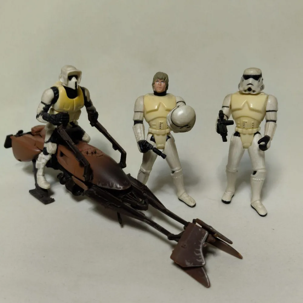スターウォーズ フィギュア 3体 スピーダーバイク セット