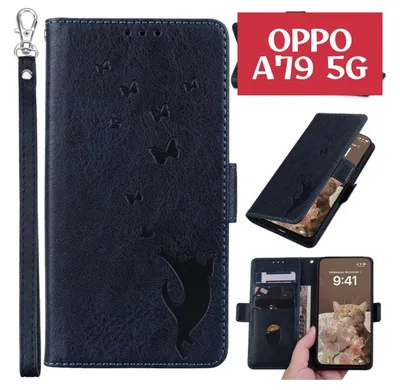 OPPO A79 5G スマホケース 手帳型 ブラック スタンド機能 カード収納