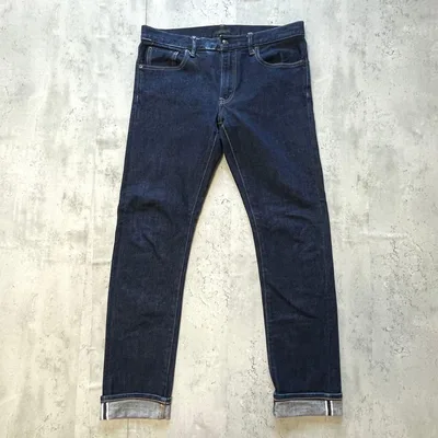 UNIQLO ストレッチ セルビッジ スリムフィットジーンズ W34 赤耳 濃紺
