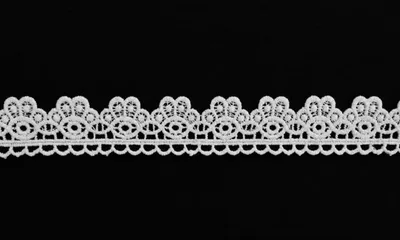 【No.340】最終1点 コットンリボン 3cm×3m レースリボン生成り
