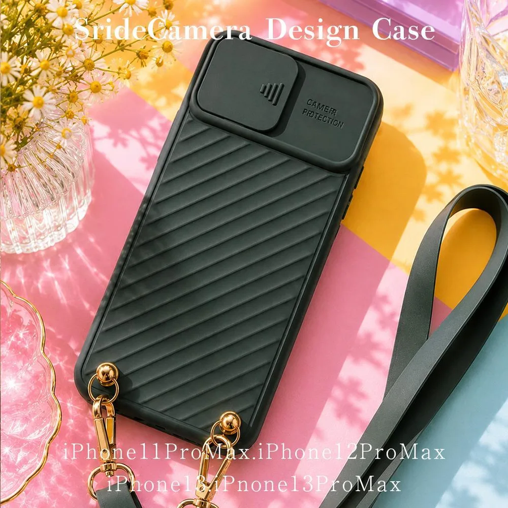iPhone12Promax ストラップ ショルダーケース