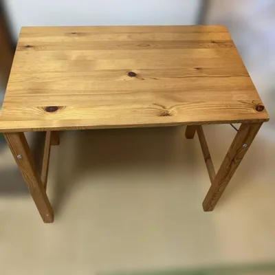 無印良品 パイン材テーブル 折りたたみ式デスク (幅80×奥行50cm)