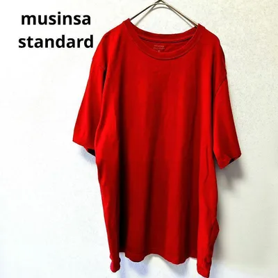 MUSINSA STANDARD 半袖Tシャツ レッド L相当 韓国ファッション